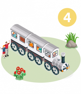 icone représentant un petit train pour les Petits trains du Val de Loire à Chanteloup-les-Bois