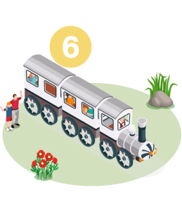 icone représentant un petit train pour les Petits trains du Val de Loire à Chanteloup-les-Bois