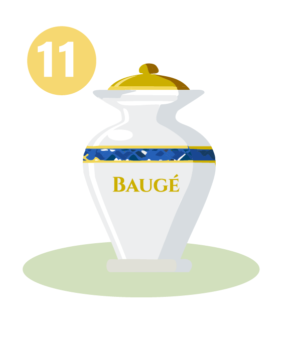 icone représentant le château et l'hôtel-Dieu de Baugé